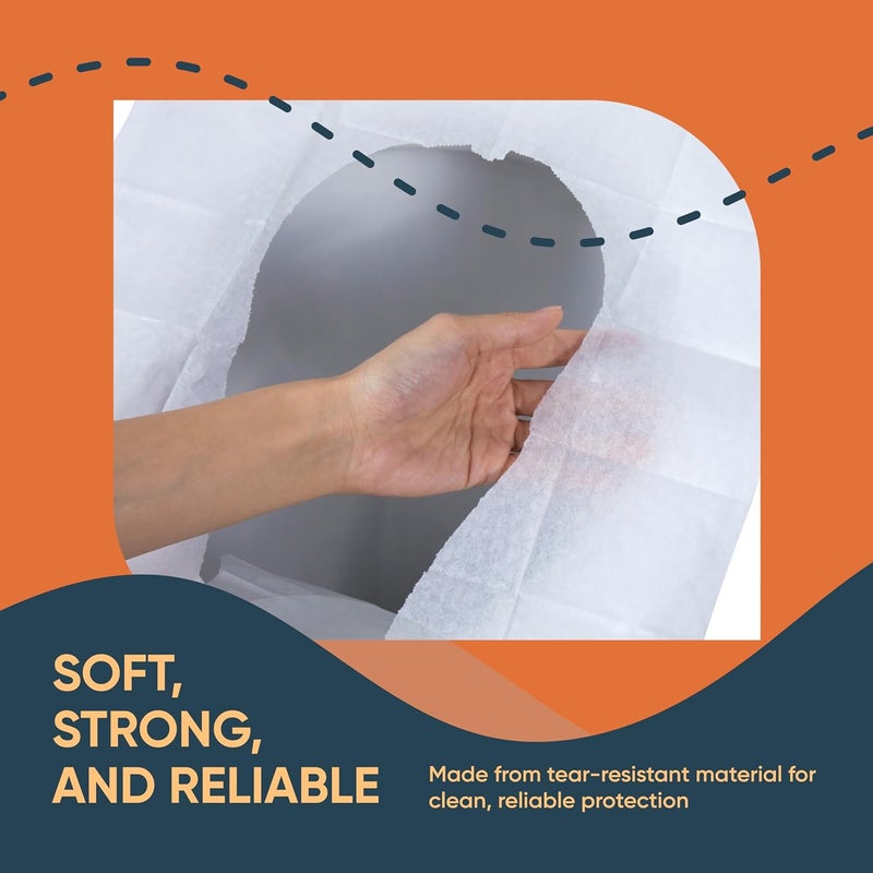 Hygeline Pack 50 Disposable Toilet Seat Covers Flushable 100% Biodegradable Paper Material | Travel Toilet Seat Covers for Adults and Potty Training, Premium Toilet Seat Liners for Public Restrooms - Image 3